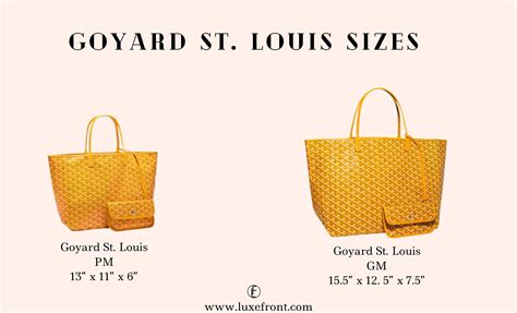 goyard st louis tote buy online|goyard st louis size comparison.